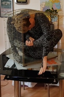 2018 Schlangenfrau Magdalena Stoilova Kontorsion Show Training fr Cage Kfig, Contortion